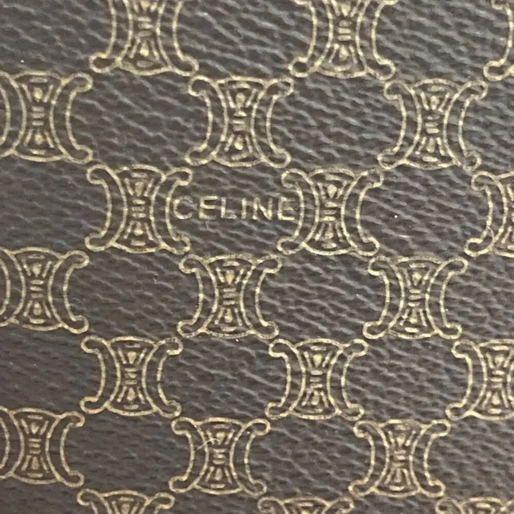 Vintage Celine Macadam Long Wallet Tan Leather & Canvas Made in Italy - Picture 2 of 15